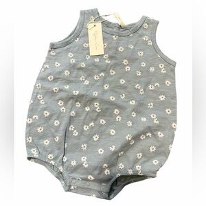 NWTS Rylee + Cru Blue Daisy Confetti Bubble Romper, sz 6-12 months